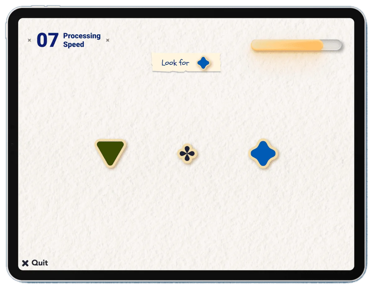 Processing Speed task screen